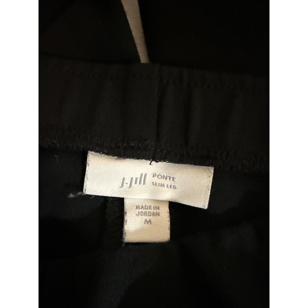 J.Jill Ponte Slim Leg Pants Women’s M Black Pull On Stretch Career - Picture 7 of 8